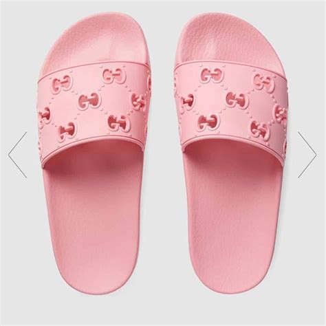 gucci flip flop white|gucci slides pink fluffy.